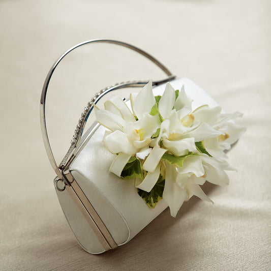 White Purse Decor –  Serenity Floral, Lake Geneva WI